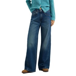 мъжки,панталони,дамски,панталони,pepe,jeans,belle,contrast,flare,fit,high,waist,jeans,blue,(denim)