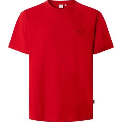 Тениска Pepe jeans Contrast Connor short sleeve T-shirt - Red (Ruby Wine Red) тениска,мъжки,тениски,дамски,тениски,pepe,jeans,contrast,connor,short,sleeve,t,shirt,red,(ruby,wine,red)