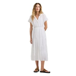 Рокля Pepe jeans Fancy short sleeve midi dress - White (White) рокля,дамски,поли,и,рокли,pepe,jeans,fancy,short,sleeve,midi,dress,white,(white)
