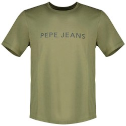 Тениска Pepe jeans Jefferson Big Logo short sleeve T-shirt - Green (Washed Army Green) тениска,мъжки,тениски,дамски,тениски,pepe,jeans,jefferson,big,logo,short,sleeve,t,shirt,green,(washed,army,green)