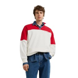Блуза Pepe jeans Jory half zip sweatshirt - White (Winter Red) блуза,мъжки,пуловери,pepe,jeans,jory,half,zip,sweatshirt,white,(winter,red)