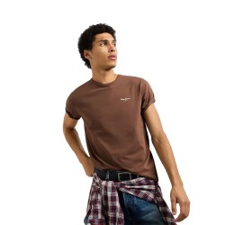 Тениска Pepe jeans Original Basic 3N short sleeve T-shirt - Brown (Dark Mocca Brown) тениска,мъжки,тениски,дамски,тениски,pepe,jeans,original,basic,3n,short,sleeve,t,shirt,brown,(dark,mocca,brown)