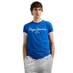 Тениска Pepe jeans PJL73 Original short sleeve T-shirt - Blue (Electric Blue) тениска,мъжки,тениски,дамски,тениски,pepe,jeans,pjl73,original,short,sleeve,t,shirt,blue,(electric,blue)