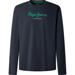 Тениска Pepe jeans PJL73 Eggo long sleeve T-shirt - Blue (Dulwich Blue) тениска,мъжки,тениски,дамски,тениски,pepe,jeans,pjl73,eggo,long,sleeve,t,shirt,blue,(dulwich,blue)