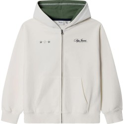 Блуза Pepe jeans Tate full zip sweatshirt - White (Mousse White) блуза,детски,блузи,pepe,jeans,tate,full,zip,sweatshirt,white,(mousse,white)