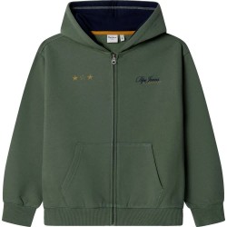 Блуза Pepe jeans Tate full zip sweatshirt - Green (Pine Green) блуза,детски,блузи,pepe,jeans,tate,full,zip,sweatshirt,green,(pine,green)