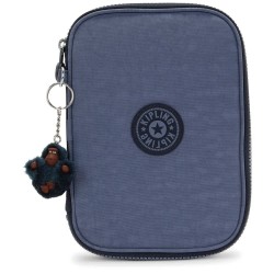 Kipling 100 Pens pencil case - Blue (Game Grey) ученически,принадлежности,kipling,100,pens,pencil,case,blue,(game,grey)