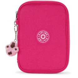 Kipling 100 Pens pencil case - Pink (Intense Rose) ученически,принадлежности,kipling,100,pens,pencil,case,pink,(intense,rose)