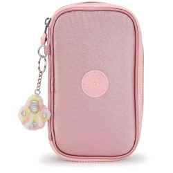 Kipling 50 Pens pencil case - Pink (Bronze Pink Metallic) ученически,принадлежности,kipling,50,pens,pencil,case,pink,(bronze,pink,metallic)