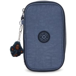 Kipling 50 Pens pencil case - Blue (Game Grey) ученически,принадлежности,kipling,50,pens,pencil,case,blue,(game,grey)