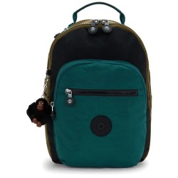 Раница Kipling Seoul S 14L backpack - Green (Black Khaki Bl) раница,раници,kipling,seoul,s,14l,backpack,green,(black,khaki,bl)