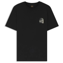 Тениска BOSS Groove 10276578 short sleeve T-shirt - Black (Black) тениска,мъжки,тениски,дамски,тениски,boss,groove,10276578,short,sleeve,t,shirt,black,(black)
