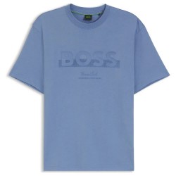 Тениска BOSS Member Logo 10262150 short sleeve T-shirt - Blue (Light / Pastel Blue) тениска,мъжки,тениски,дамски,тениски,boss,member,logo,10262150,short,sleeve,t,shirt,blue,(light,pastel,blue)