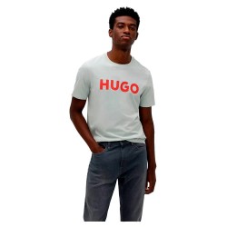 Тениска HUGO Dulivio short sleeve T-shirt - Grey (Light / Pastel Green) тениска,мъжки,тениски,дамски,тениски,hugo,dulivio,short,sleeve,t,shirt,grey,(light,pastel,green)