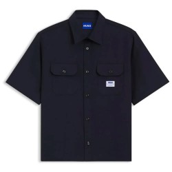 риза,с,къс,ръкав,дамски,ризи,мъжки,ризи,hugo,ekyno,10260730,blue,short,sleeve,shirt,black,(light,pastel,purple)