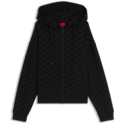 блуза,дамски,блузи,hugo,flokky,10253410,full,zip,sweatshirt,black,(black)