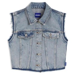 елек,дамски,жилетки,hugo,garis,10278460,blue,vest,blue,(light,pastel,blue)