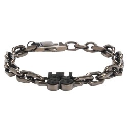 бижутерия,hugo,stackedchain,10267605,bracelet,silver,(dark,grey)