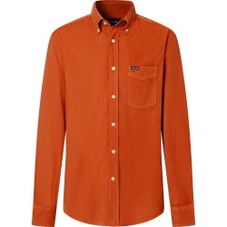 Риза с дълъг ръкав Façonnable Babycord long sleeve shirt - Orange (Toffee Brown) риза,с,дълъг,ръкав,дамски,ризи,мъжки,ризи,façonnable,babycord,long,sleeve,shirt,orange,(toffee,brown)
