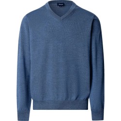 Блуза Façonnable Merino v neck sweater - Blue (Scout Blue) блуза,мъжки,пуловери,дамски,пуловери,façonnable,merino,v,neck,sweater,blue,(scout,blue)