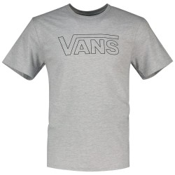Тениска Vans Classic Drop V Crew short sleeve T-shirt - Grey (Athletic Heather / Black) тениска,мъжки,тениски,дамски,тениски,vans,classic,drop,v,crew,short,sleeve,t,shirt,grey,(athletic,heather,black)