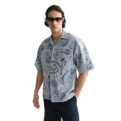риза,с,къс,ръкав,дамски,ризи,мъжки,ризи,scotch,&,soda,183575,loose,fit,short,sleeve,shirt,blue,(delft,tiles,blue)