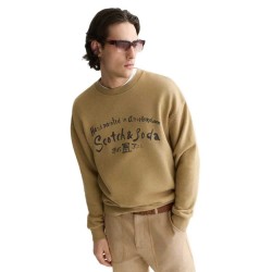 Блуза Scotch & soda 183597 sweatshirt - Brown (Dijon Melange) блуза,мъжки,пуловери,scotch,&,soda,183597,sweatshirt,brown,(dijon,melange)
