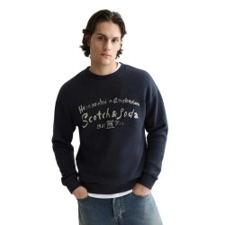 Блуза Scotch & soda 183597 sweatshirt - Blue (Sky Captain Melange) блуза,мъжки,пуловери,scotch,&,soda,183597,sweatshirt,blue,(sky,captain,melange)