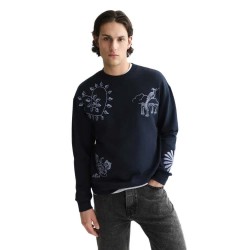 Блуза Scotch & soda 183599 sweatshirt - Blue (Sky Captain) блуза,мъжки,пуловери,scotch,&,soda,183599,sweatshirt,blue,(sky,captain)