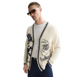 Жилетка Scotch & soda 183785 cardigan - Beige (Eggnog) жилетка,мъжки,пуловери,дамски,пуловери,scotch,&,soda,183785,cardigan,beige,(eggnog)