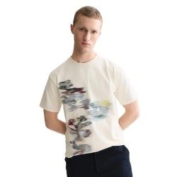 Тениска Scotch & soda 184290 short sleeve T-shirt - Beige (Eggnog) тениска,мъжки,тениски,дамски,тениски,scotch,&,soda,184290,short,sleeve,t,shirt,beige,(eggnog)