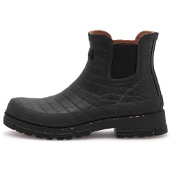 Woden Liv Croco WP booties - Black (Black) дамски,боти,мъжки,боти,woden,liv,croco,wp,booties,black,(black)