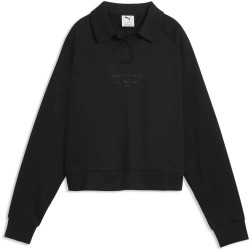 Puma Class Relaxed long sleeve polo - Black (Puma Black) дамски,блузи,с,яка,мъжки,блузи,с,яка,puma,class,relaxed,long,sleeve,polo,black,(puma,black)