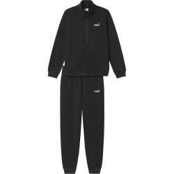 Анцуг Puma Essential 2 Color tracksuit - Black (Puma Black / Earthy Green) анцуг,детски,анцузи,puma,essential,2,color,tracksuit,black,(puma,black,earthy,green)