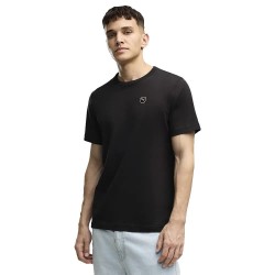 Тениска Puma Essential Elevated short sleeve T-shirt - Black (Puma Black / Warm White) тениска,мъжки,тениски,дамски,тениски,puma,essential,elevated,short,sleeve,t,shirt,black,(puma,black,warm,white)