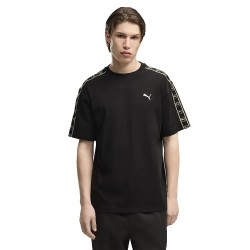 Тениска Puma Essential Elevated Tape Relaxed short sleeve T-shirt - Black (Puma Black) тениска,мъжки,тениски,дамски,тениски,puma,essential,elevated,tape,relaxed,short,sleeve,t,shirt,black,(puma,black)