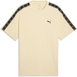 Тениска Puma Essential Elevated Tape Relaxed short sleeve T-shirt - Yellow (Buttercream) тениска,мъжки,тениски,дамски,тениски,puma,essential,elevated,tape,relaxed,short,sleeve,t,shirt,yellow,(buttercream)