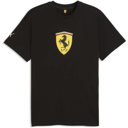 Тениска Puma Ferrari Colored Shield short sleeve T-shirt - Black (Puma Black) тениска,мъжки,тениски,дамски,тениски,puma,ferrari,colored,shield,short,sleeve,t,shirt,black,(puma,black)
