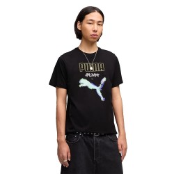 Тениска Puma Graphics Cyber short sleeve T-shirt - Black (Puma Black) тениска,мъжки,тениски,дамски,тениски,puma,graphics,cyber,short,sleeve,t,shirt,black,(puma,black)