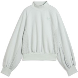 блуза,дамски,блузи,puma,her,relaxed,mock,neck,sweatshirt,green,(créme,de,mint)