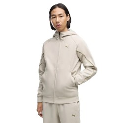 Блуза Puma Sport Graphic Holiday Full-Zip Hoodie Fl full zip sweatshirt - Beige (Silver Fog) блуза,мъжки,пуловери,puma,sport,graphic,holiday,full,zip,hoodie,fl,full,zip,sweatshirt,beige,(silver,fog)