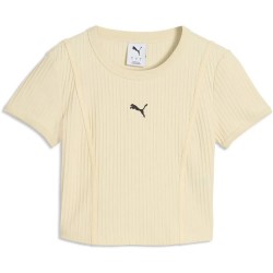 Бебешка тениска Puma Essential Ribbed Baby short sleeve T-shirt - Beige (Buttercream) бебешка,тениска,мъжки,тениски,дамски,тениски,puma,essential,ribbed,baby,short,sleeve,t,shirt,beige,(buttercream)