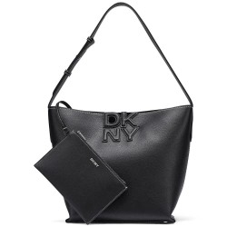 Чанта за през рамо DKNY Nicole Bucket shoulder bag - Black (Black / Silver Black) чанта,за,през,рамо,всички,чанти,dkny,nicole,bucket,shoulder,bag,black,(black,silver,black)