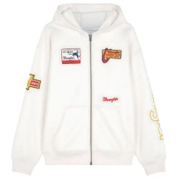 Блуза Wrangler Graphic full zip sweatshirt - White (Bright White) блуза,мъжки,пуловери,wrangler,graphic,full,zip,sweatshirt,white,(bright,white)