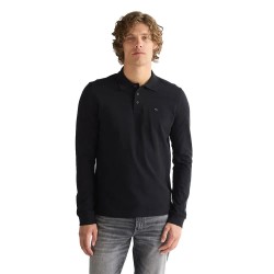 дамски,блузи,с,яка,мъжки,блузи,с,яка,wrangler,long,sleeve,polo,black,(black)