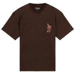 Тениска Wrangler Vintage short sleeve T-shirt - Brown (Chocolate Torte) тениска,мъжки,тениски,дамски,тениски,wrangler,vintage,short,sleeve,t,shirt,brown,(chocolate,torte)