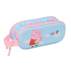 Safta Double 3D Peppa Pig pencil case - Blue (Multicolor) ученически,принадлежности,safta,double,3d,peppa,pig,pencil,case,blue,(multicolor)
