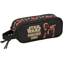 Safta Double Mandalorian & Grogu pencil case - Black (Multicolor) ученически,принадлежности,safta,double,mandalorian,&,grogu,pencil,case,black,(multicolor)