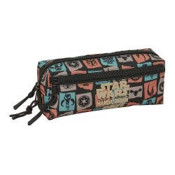 Safta Triple 22 cm Mandalorian & Grogu pencil case - Black (Multicolor) ученически,принадлежности,safta,triple,22,cm,mandalorian,&,grogu,pencil,case,black,(multicolor)