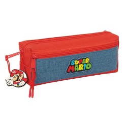 Safta Triple 22 cm Super Mario pencil case - Red (Multicolor) ученически,принадлежности,safta,triple,22,cm,super,mario,pencil,case,red,(multicolor)